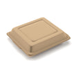 8"x8" Bagasse Clamshell Lunch Box - 200 pieces