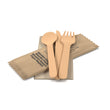 Wrapped 3-Pack Cutlery (knife, fork, spoon and natural colour paper napkin) - 500 sets